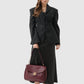 Savina Bag - Pebble Leather - Dark Cherry