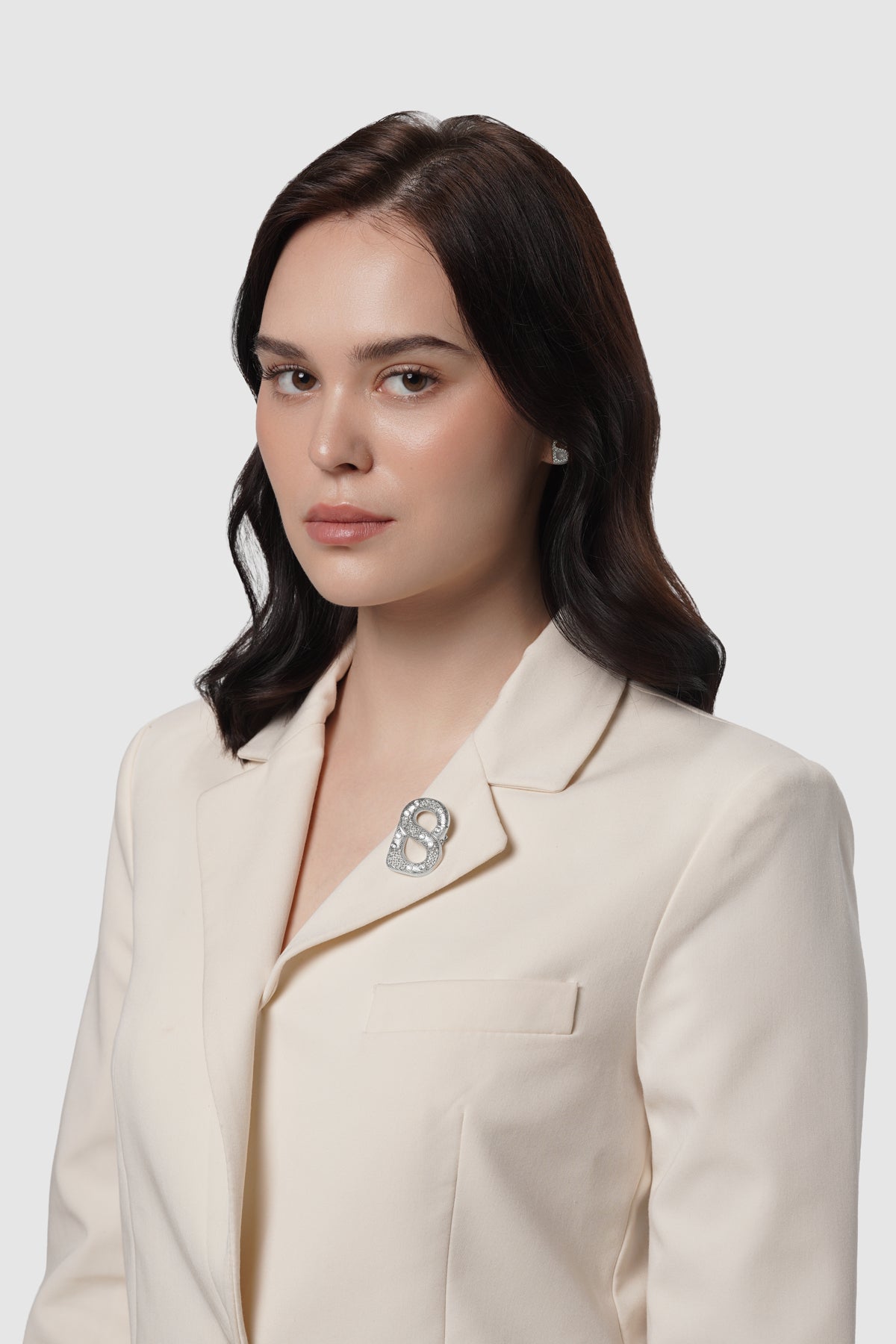 Leona Brooch - Silver