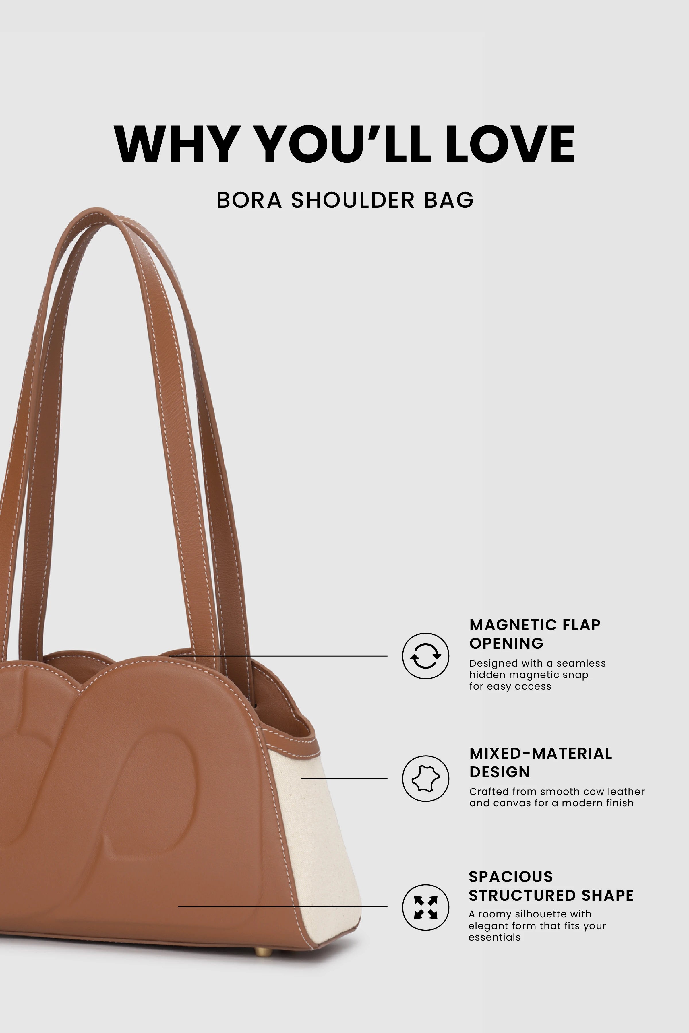 Bora Shoulder Bag - Brown