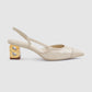 Signature Jacquard Be Heels - Nude