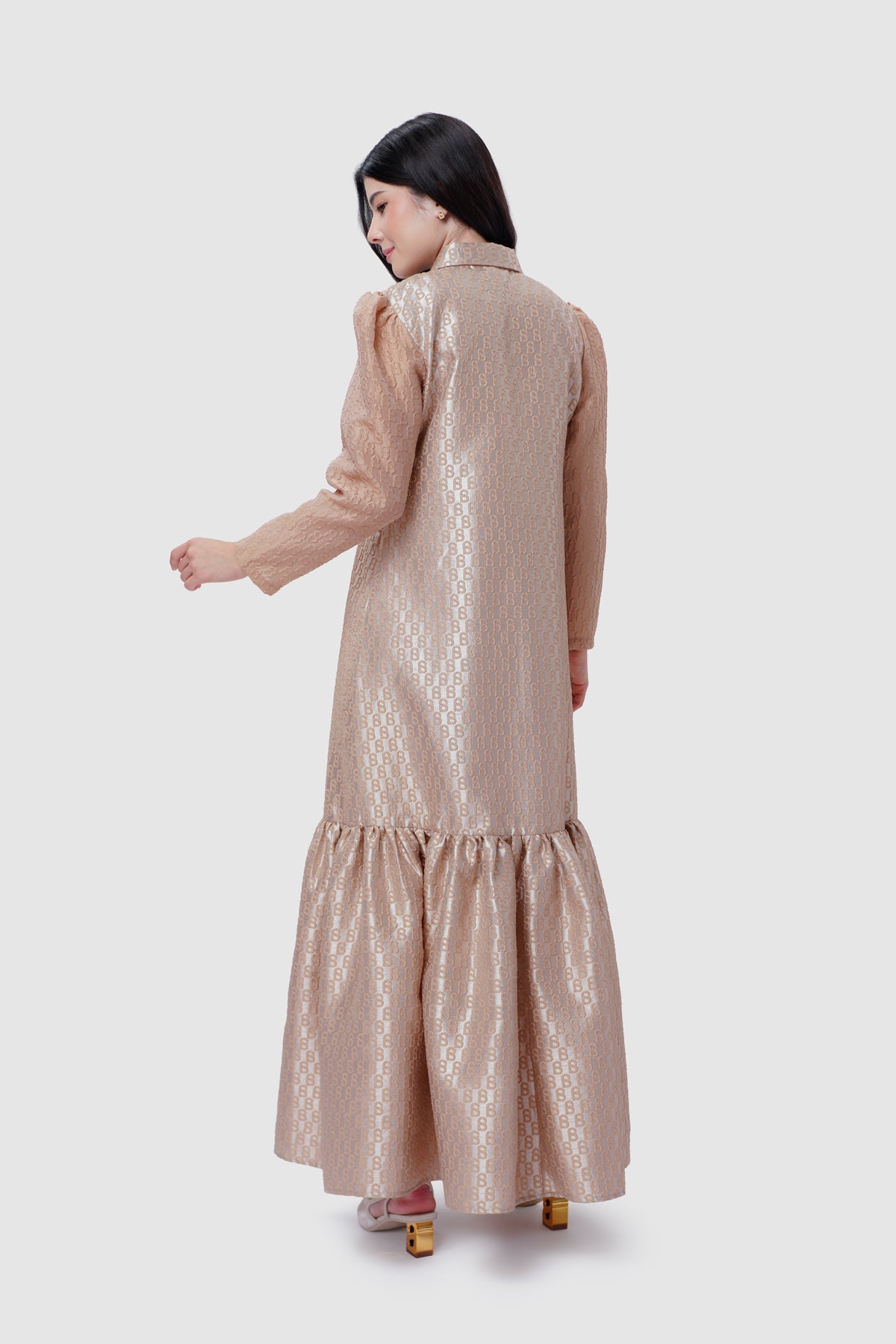 Signature Jacquard Shirt Dress - Dusty