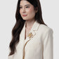 Crystal Orchid Brooch - Gold