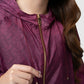 Tropical26 Layered Jacket - Burgundy