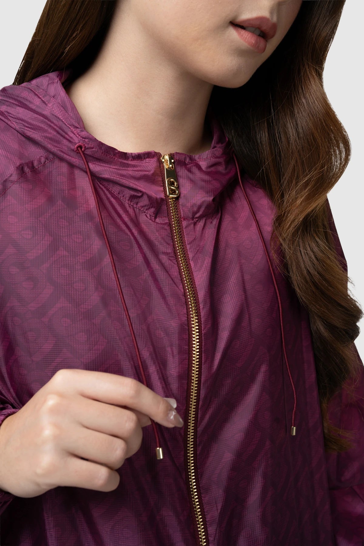Tropical26 Layered Jacket - Burgundy