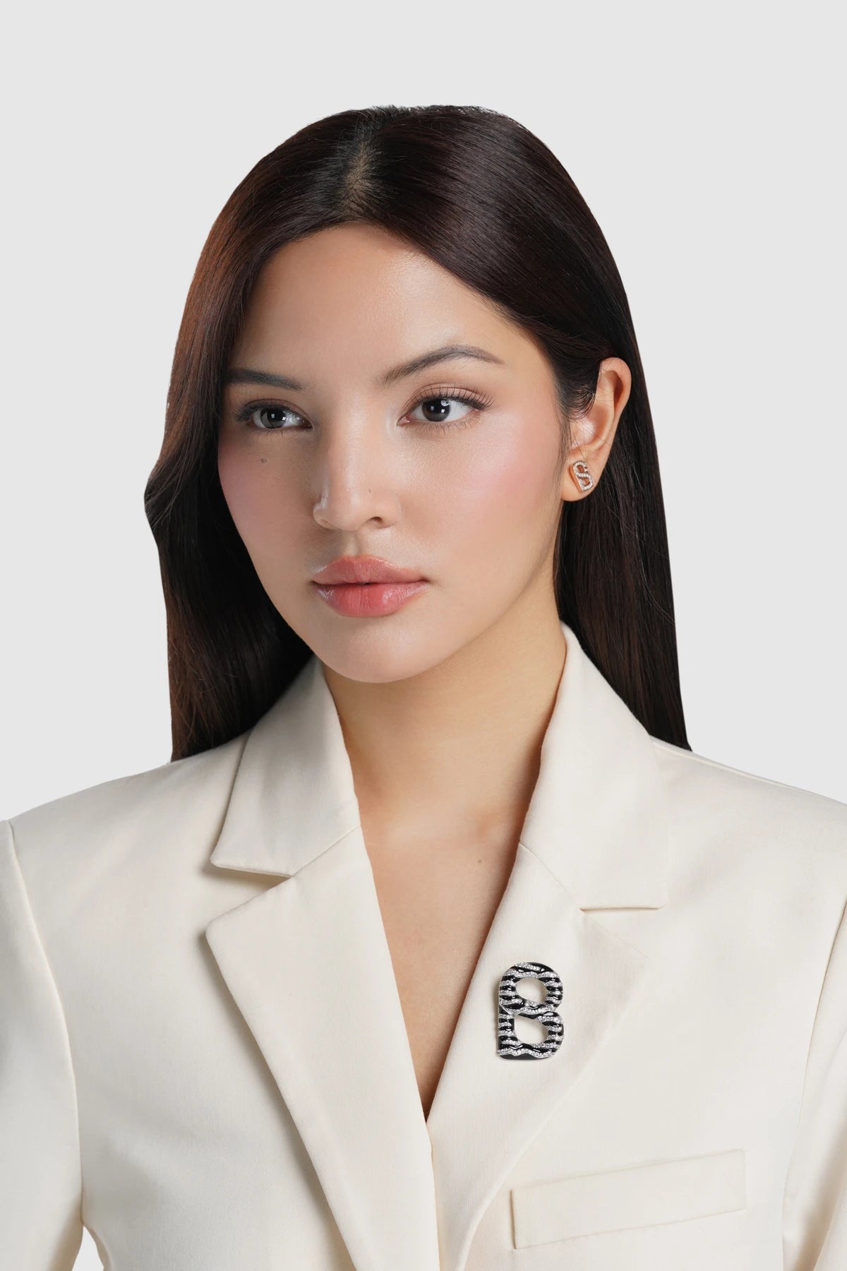 Signature Maris Brooch - Black Silver