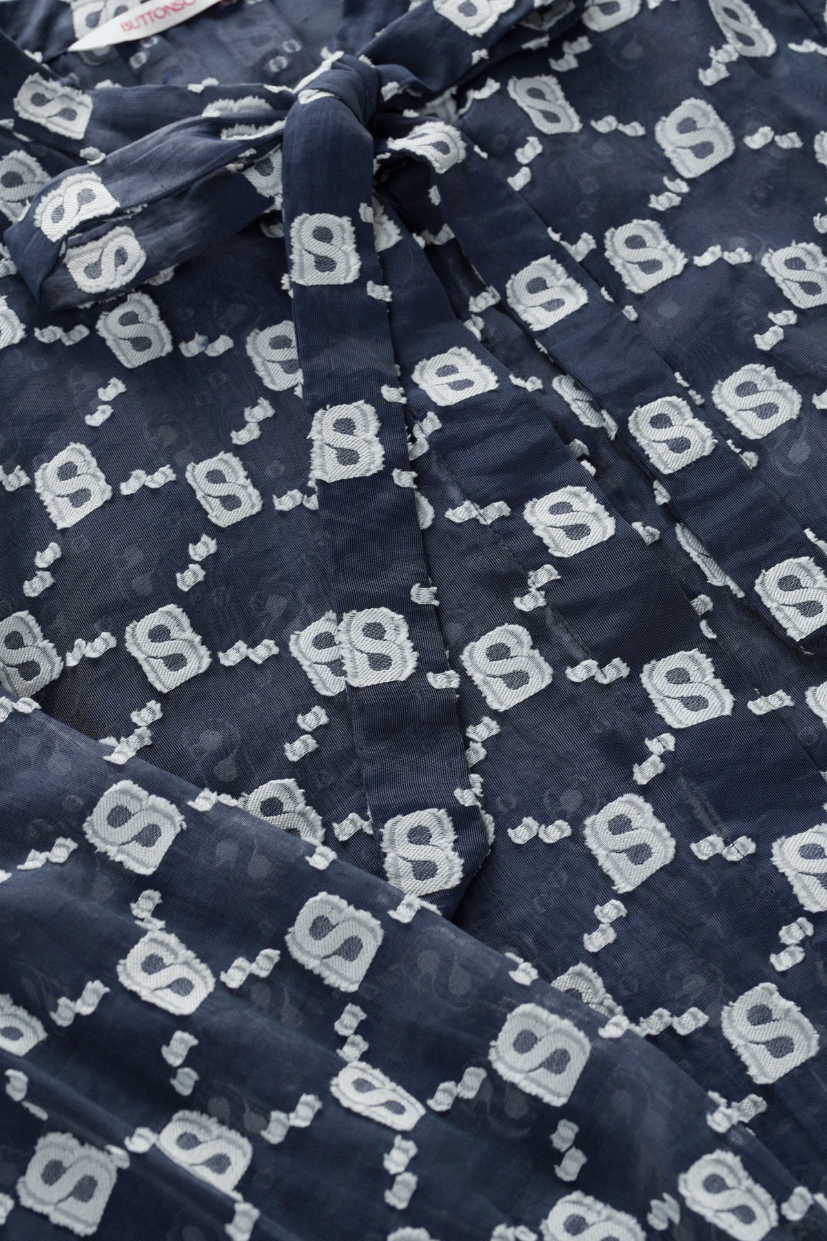 Beverly Pleated Shirt - Navy