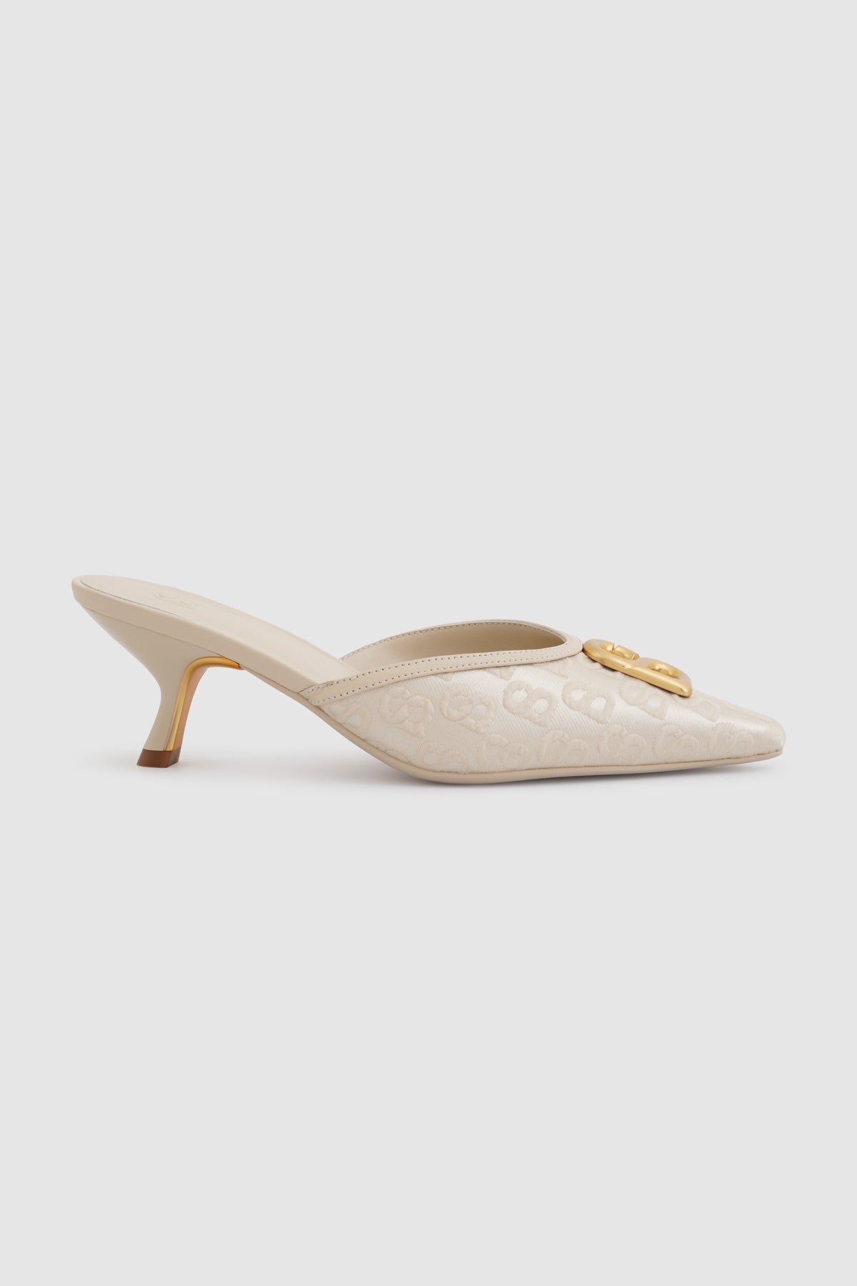 Signature Jacquard Mules - Nude