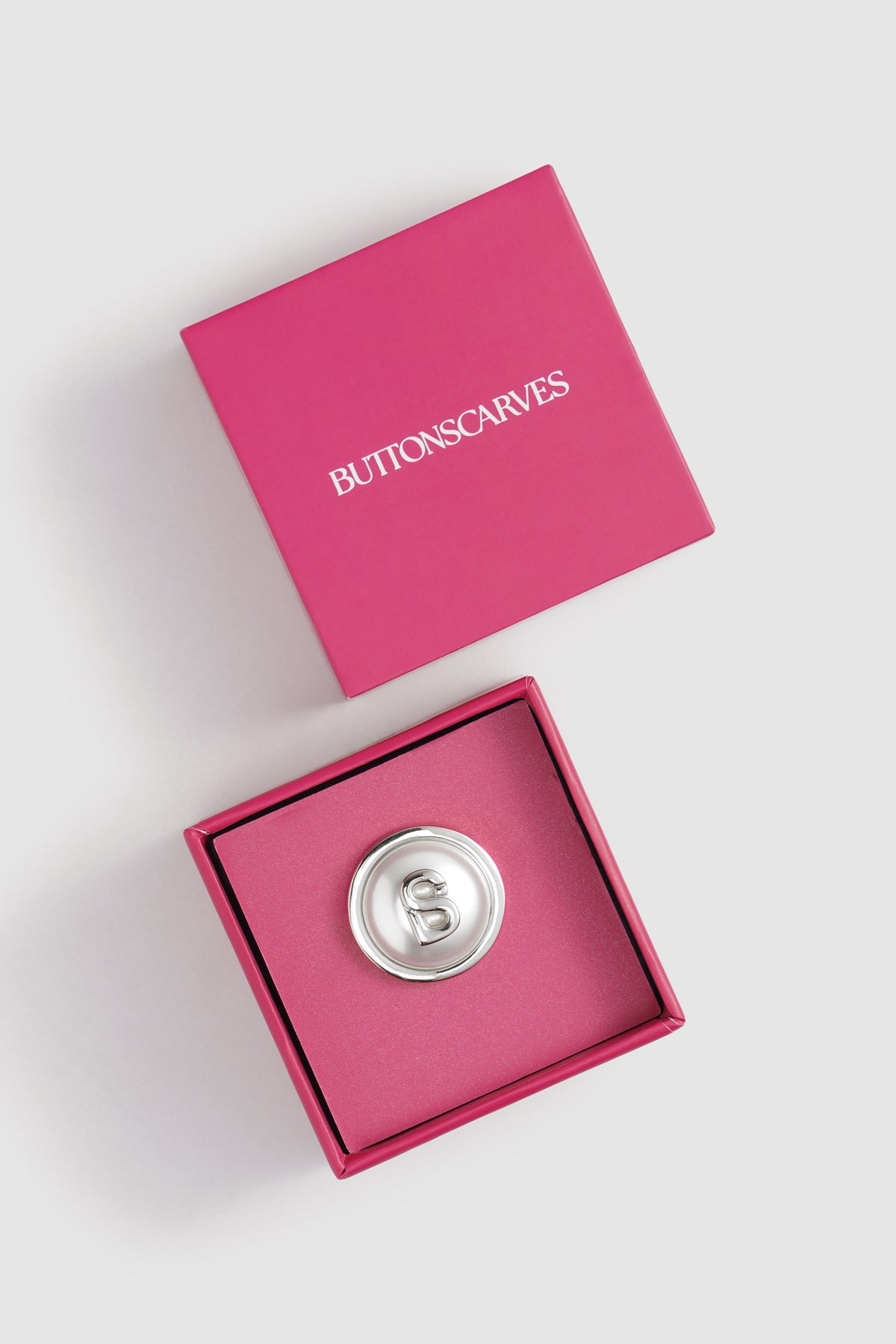 Petite Round Pearl Brooch - Silver