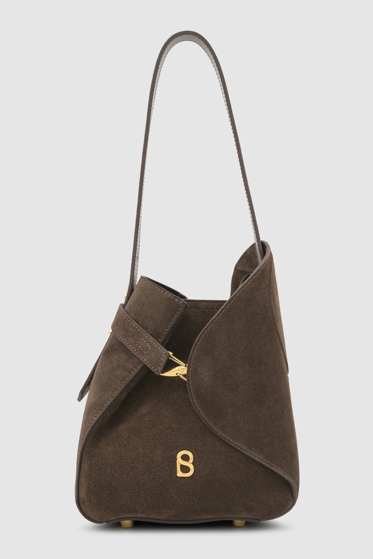 Britney Bag Small - Suede Leather - Dark Brown
