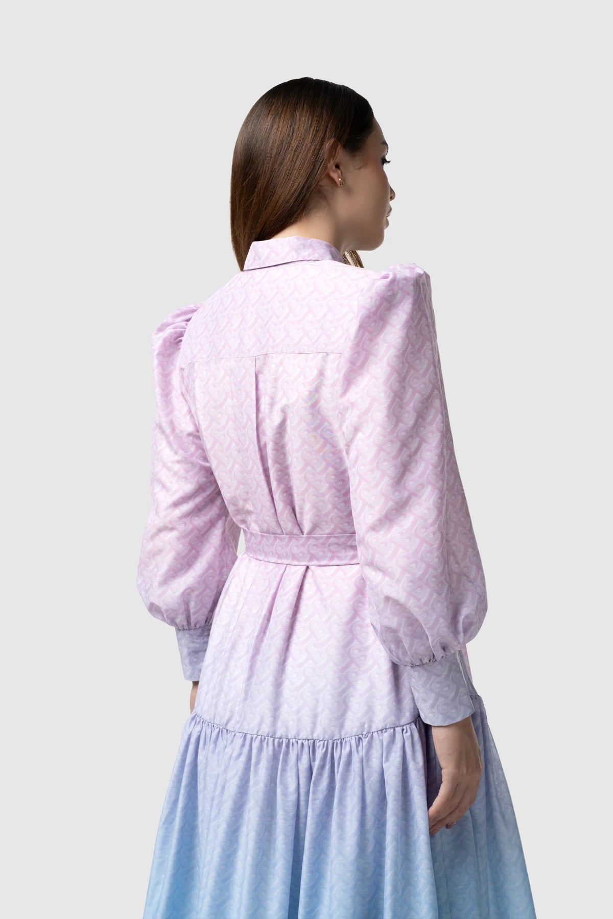 Tropical26 Shirt Dress - Pink/Blue