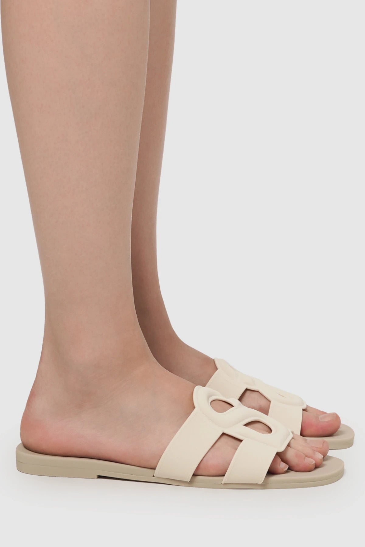 Kefi Slide Sandal - Grey Cream