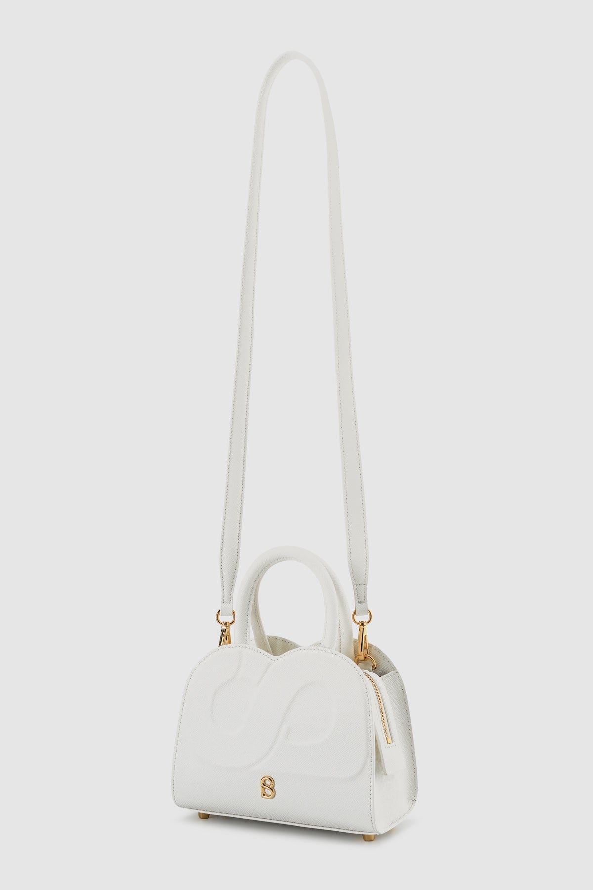 Joy Bag Small - Saffiano Leather - Bianco Candido
