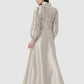 Signature Jacquard Printed Dress - Beige