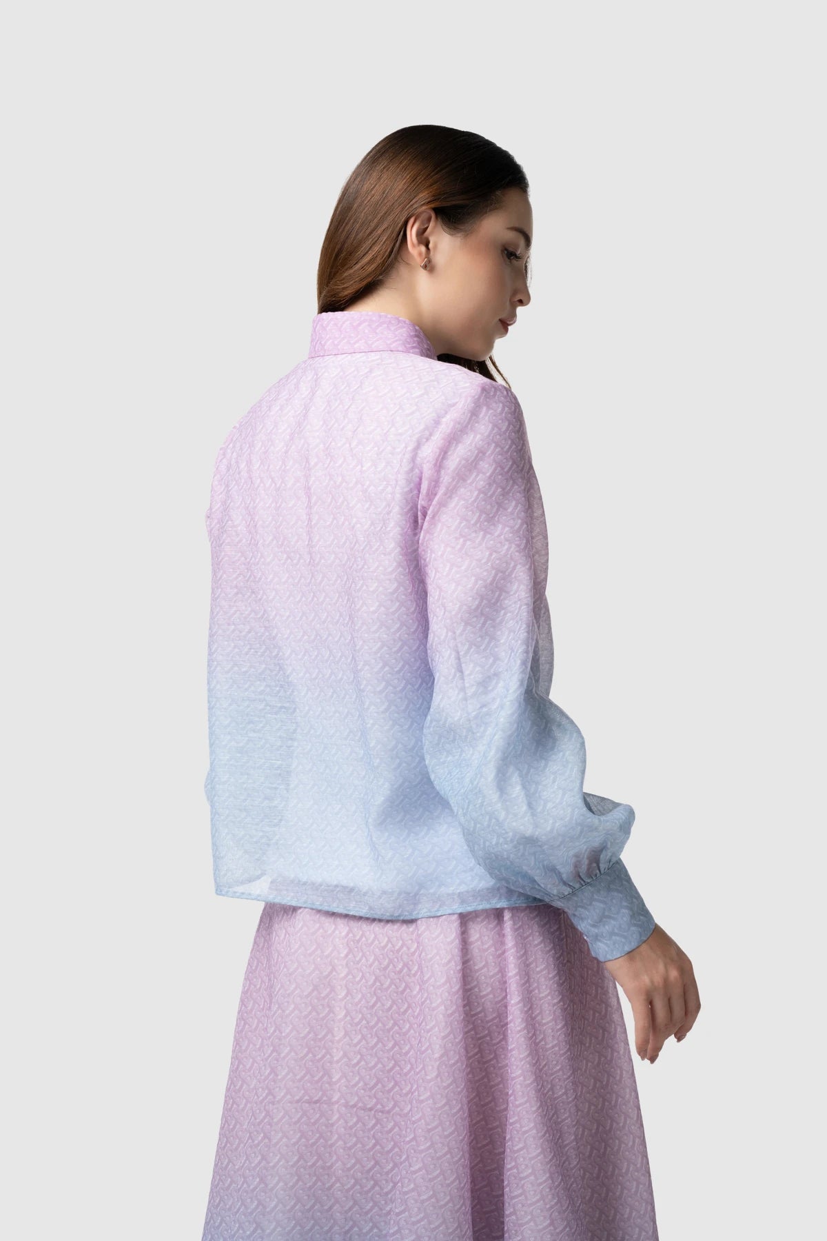 Tropical26 Crop Shirt - Pink/Blue