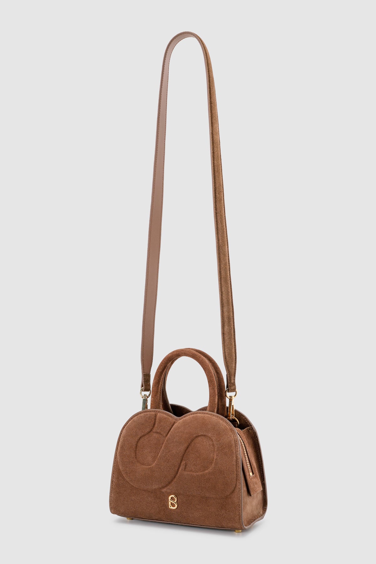 Joy Bag Small - Suede Leather - Caramel