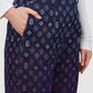 Monogram Denim Pants - Fuchsia