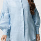 Tropical26 Linen Puff Shirt - Blue Sky