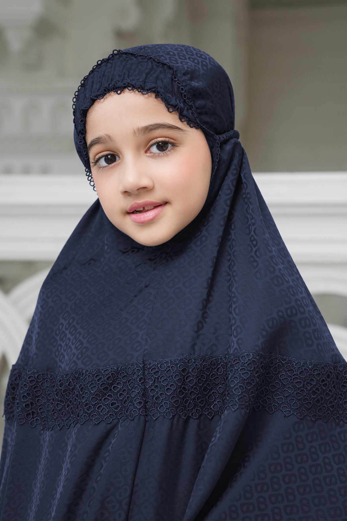 Safa Kids Prayer Robe - Navy