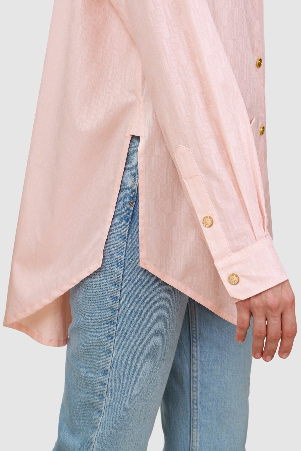 Leena Cotton Pocket Shirt - Pink