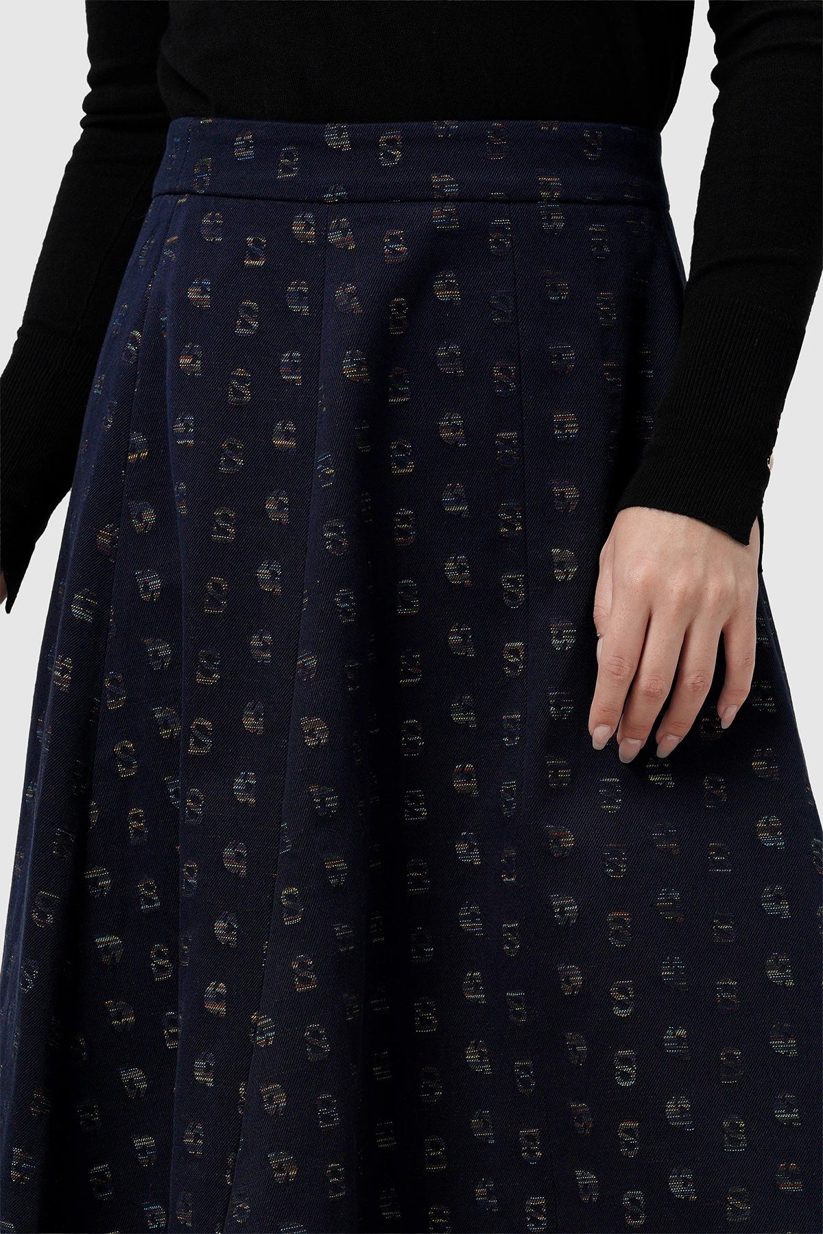 Nagita Denim Skirt - Navy