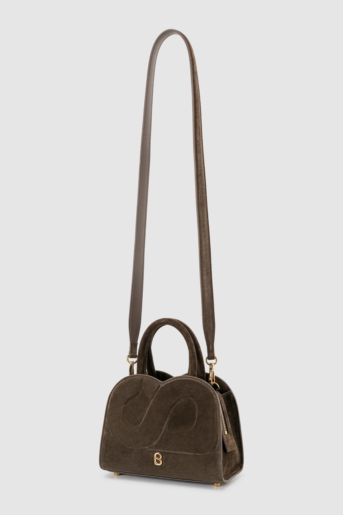 Joy Bag Small - Suede Leather - Dark Brown