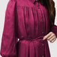 Tropical26 Ruffle Dress - Burgundy