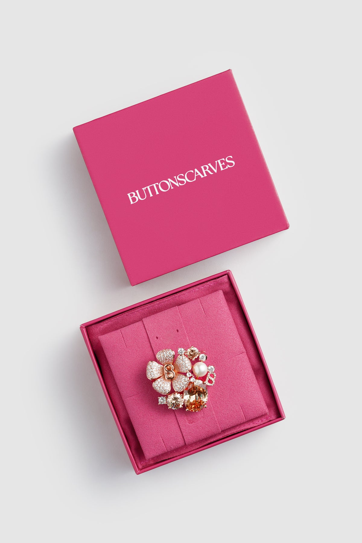 Plumeria Brooch - Rose Gold