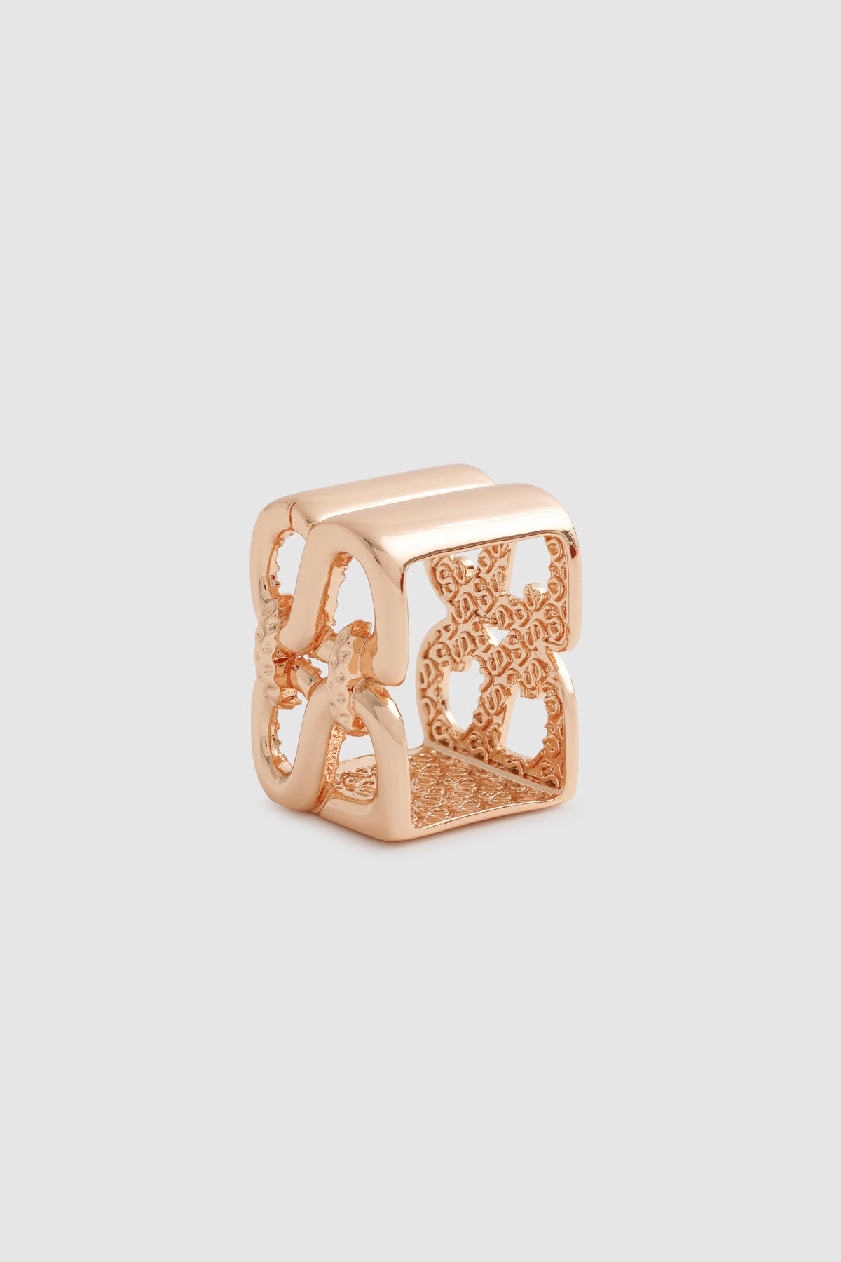 Deux Ring Brooch - Rose Gold