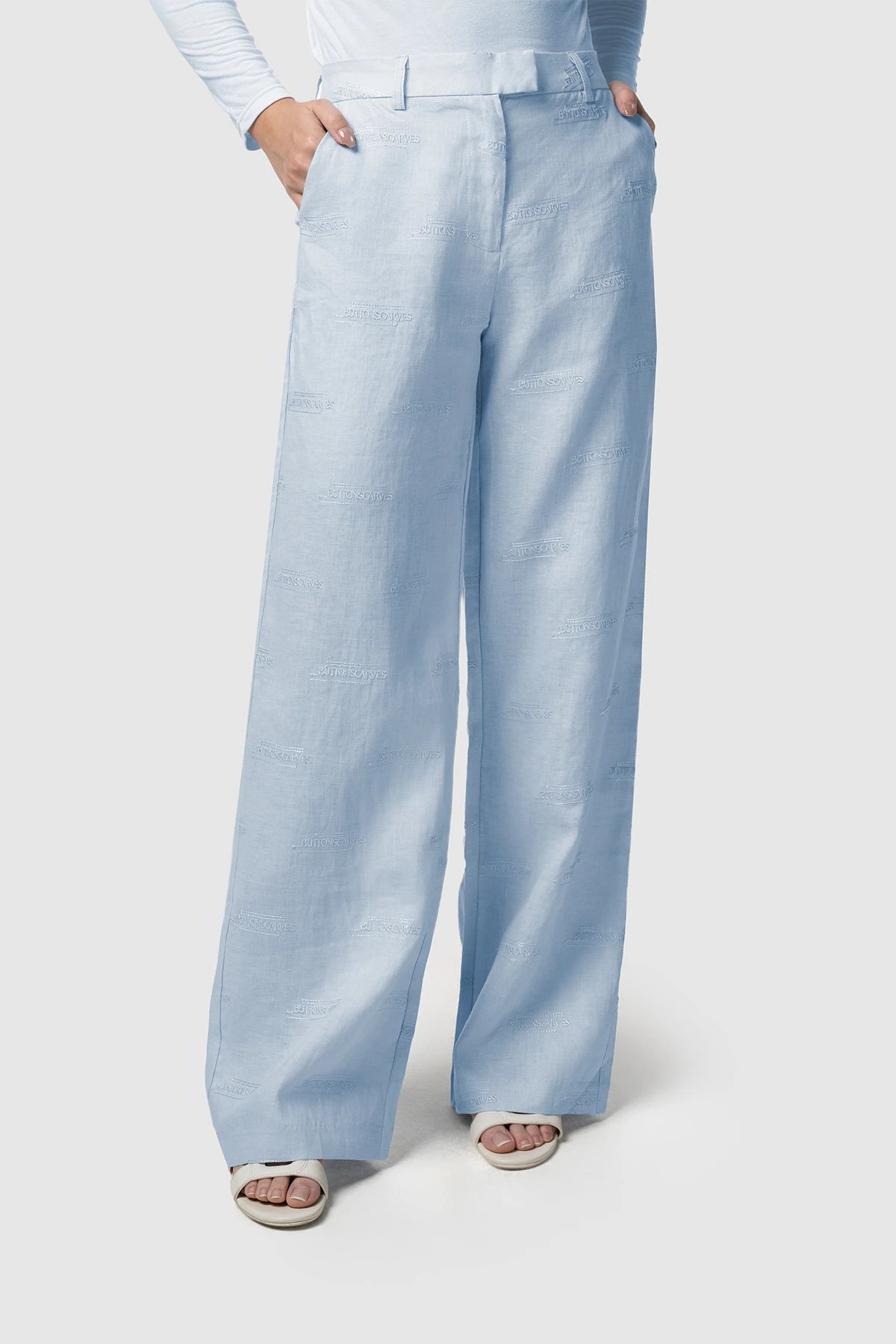 Tropical26 Linen Pants - Blue Sky