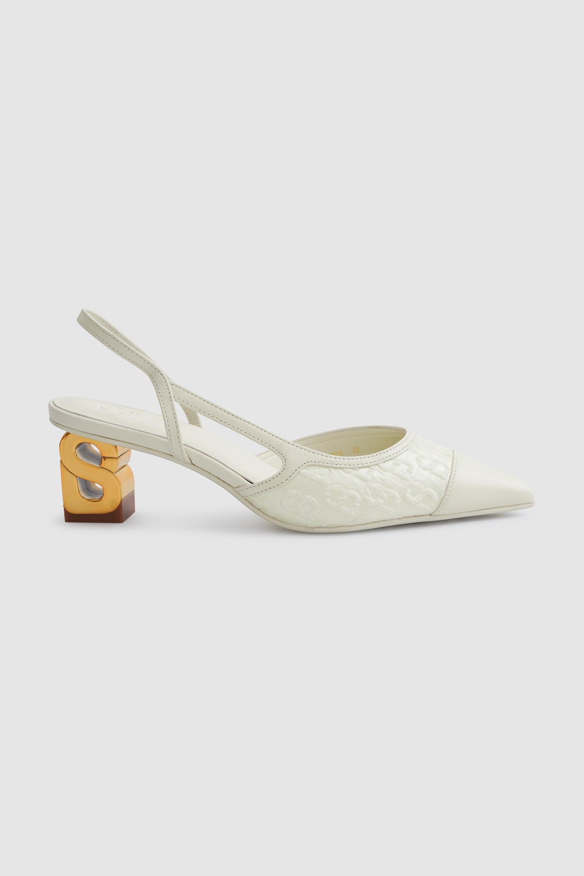 Signature Jacquard Be Heels - Broken White