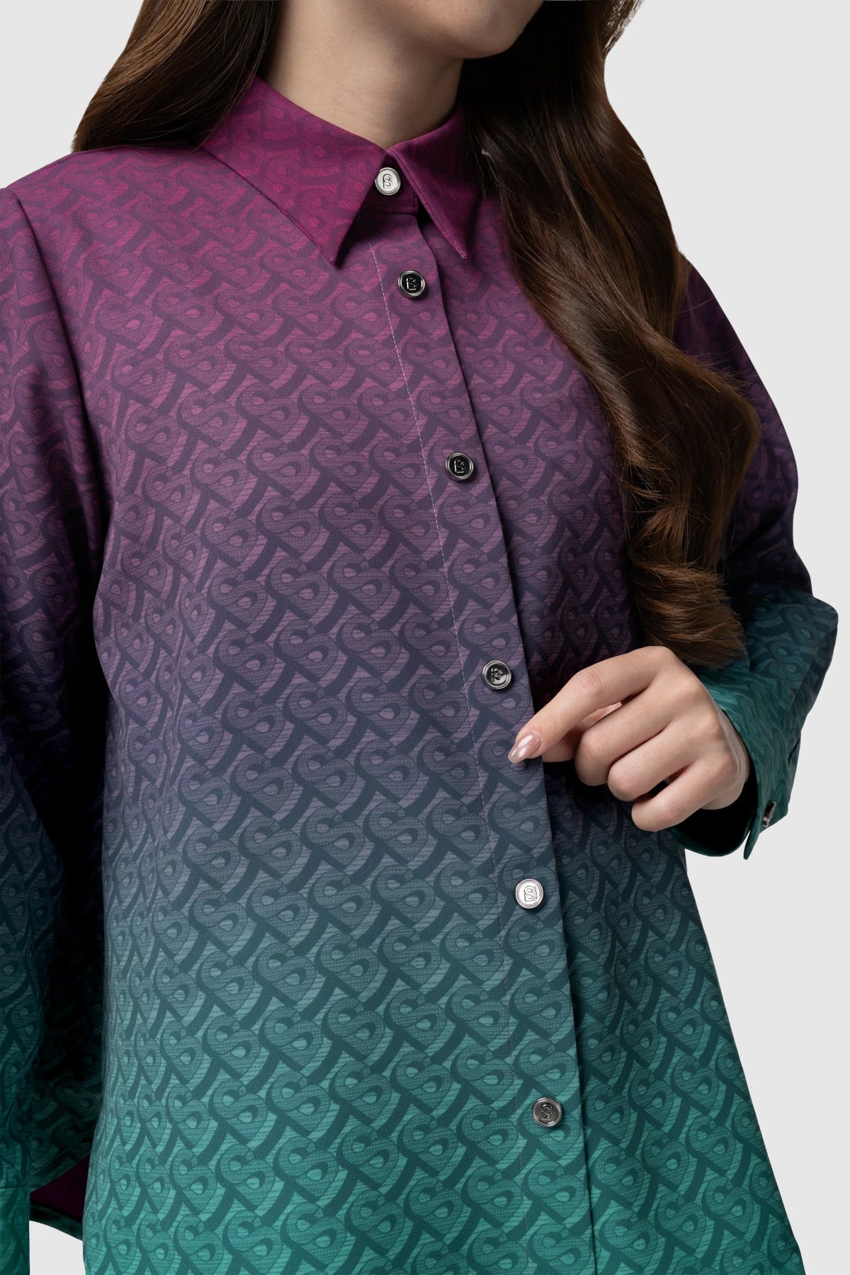 Tropical26 Basic Shirt - Fuchsia/Teal