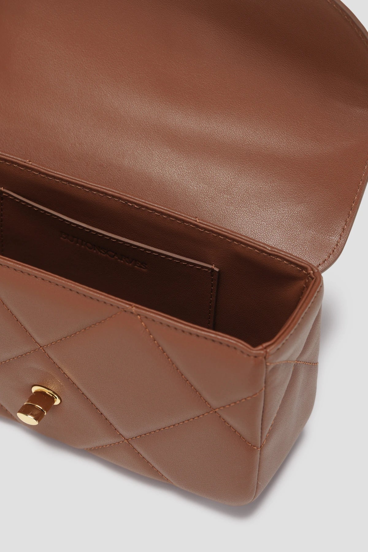 alana small bag in brown by buttonscarves interior