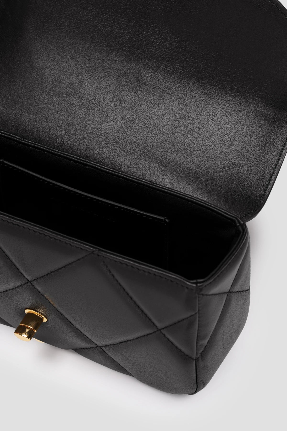 alana small bag in onyx by buttonscarves interior