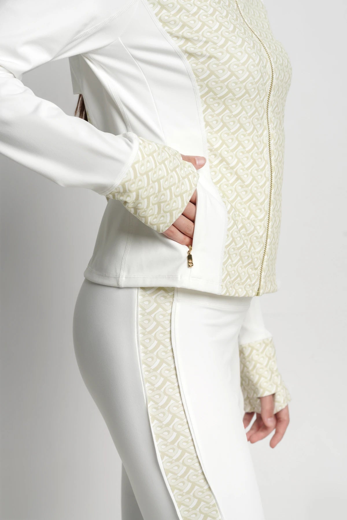 bimu define jacket in vanilla by buttonscarves side pockets detail