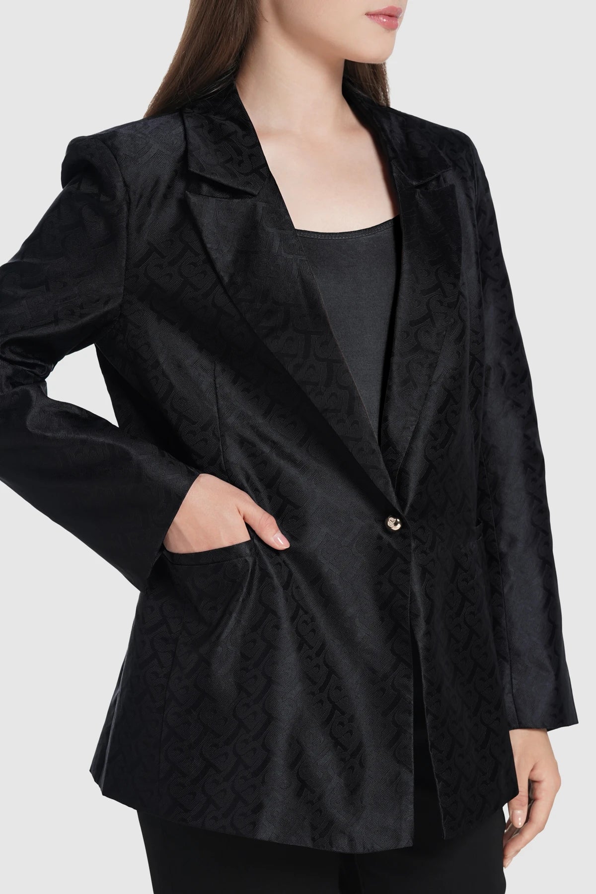 Bimu Jacquard Blazer - Black