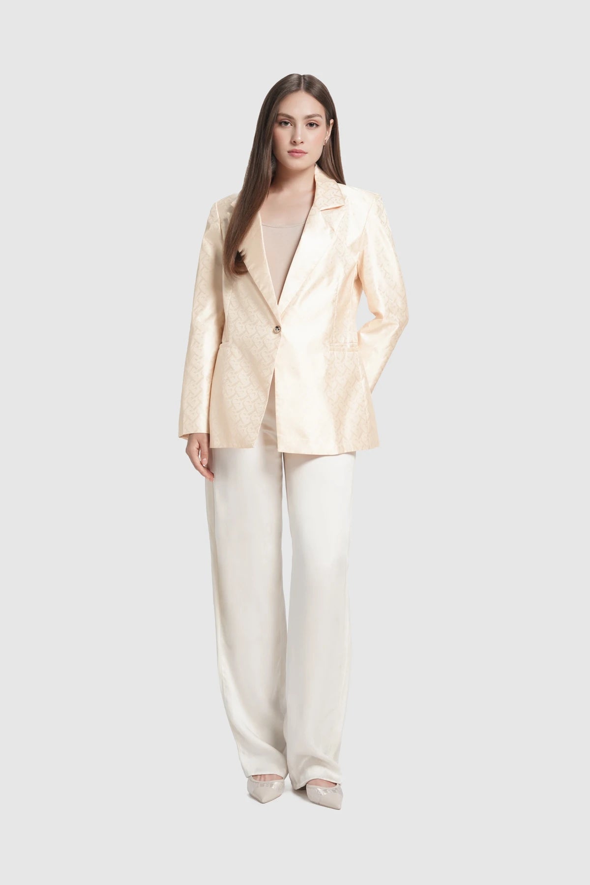 Bimu Jacquard Blazer - Cream