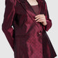 Bimu Jacquard Blazer - Maroon
