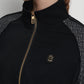bimu shield jacket in black by buttonscarves zipper opening detail