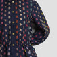 Nagita Peplum Shirt - Navy