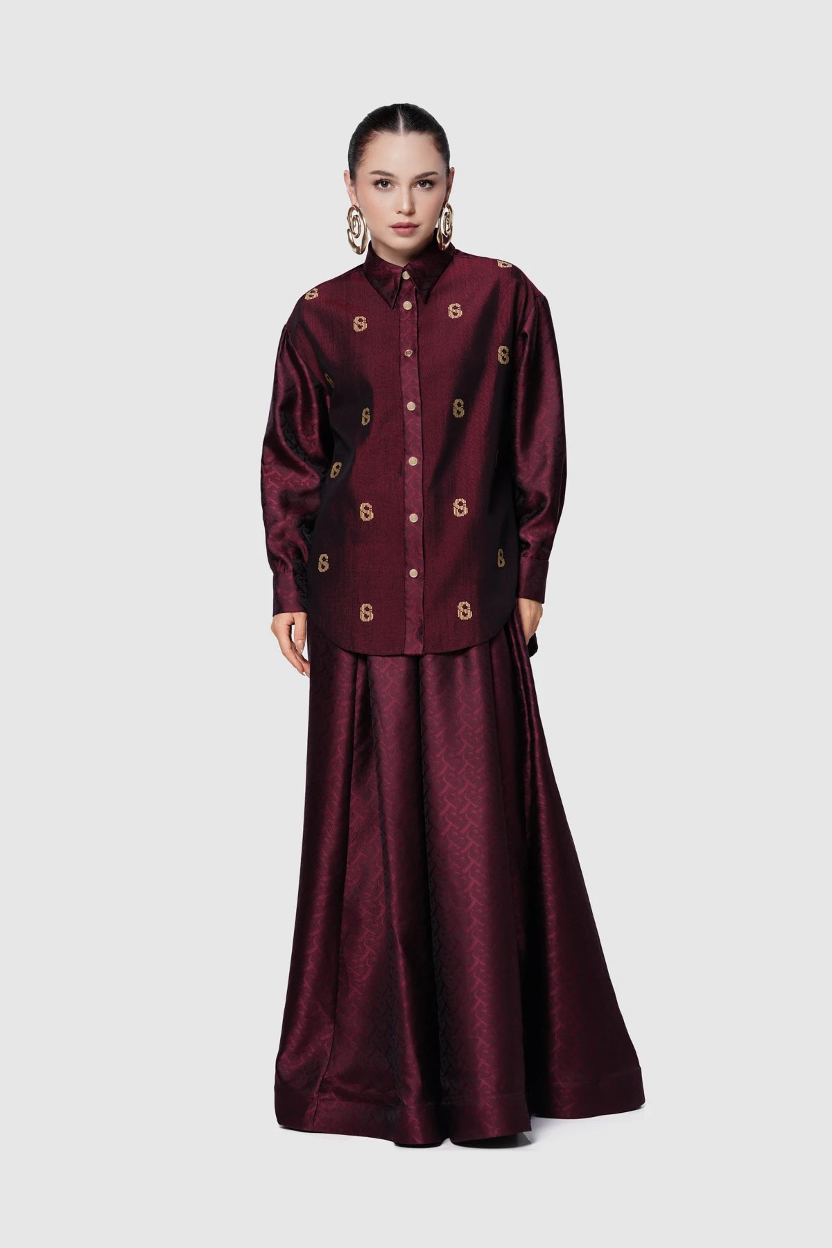 Deli Etoffe Overshirt - Maroon