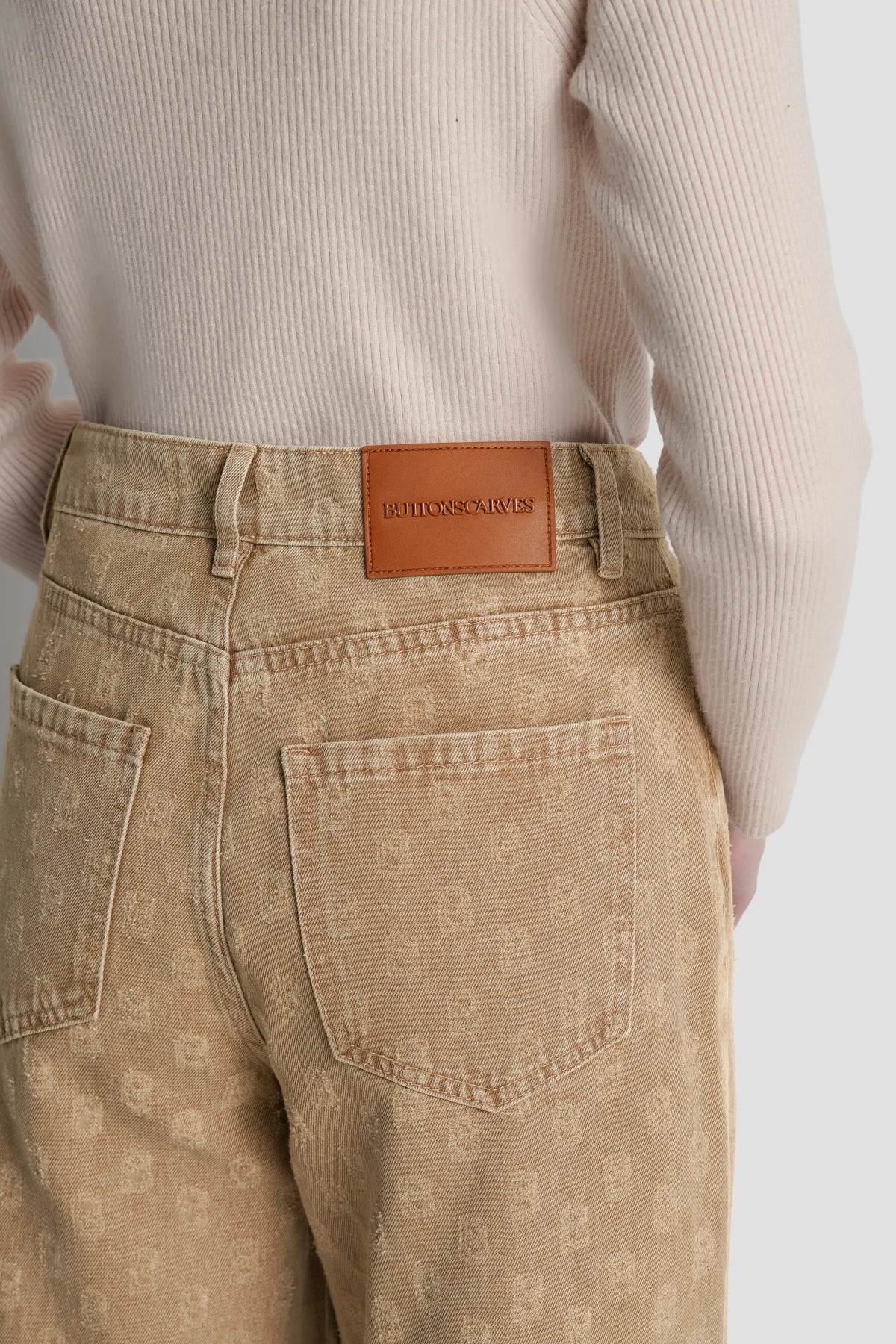 Elle Denim Pants - Tan