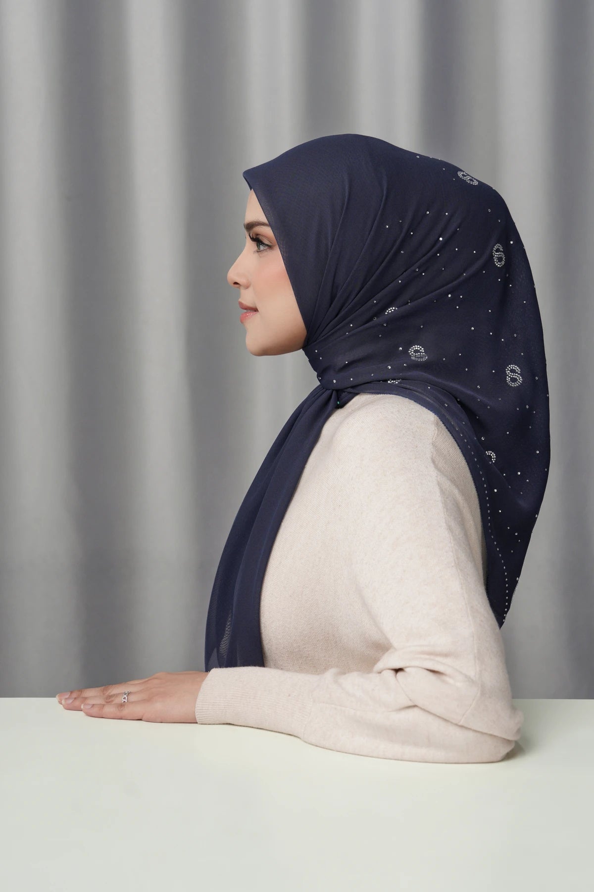 Everyday Glam Scarf - Navy