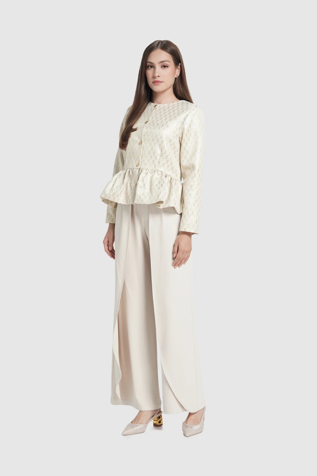 Freya Jacquard Outer - Champagne Gold