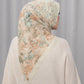 istanbul printed square scarf in dallah by buttonscarves back view
