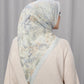 istanbul printed square scarf in dove by buttonscarves back view