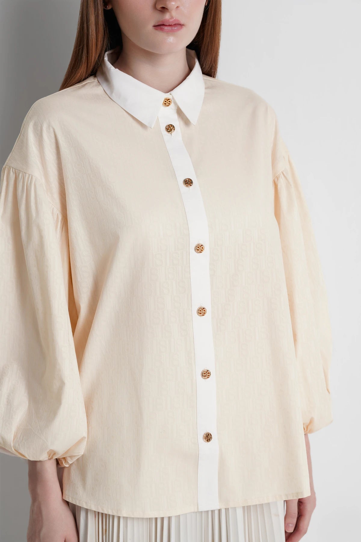 Leena Cotton Puff Shirt - Ivory