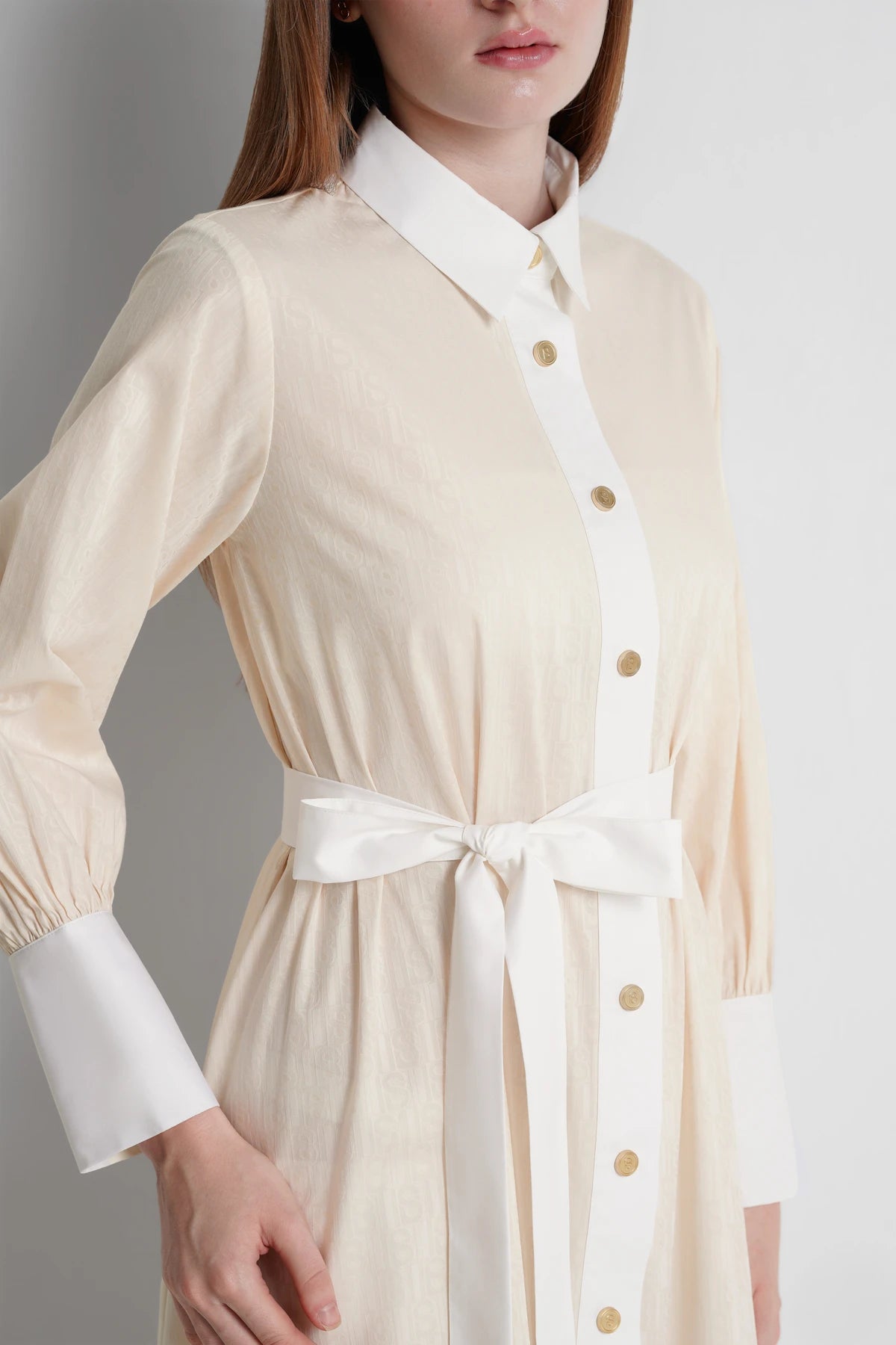 Leena Cotton Shirt Dress - Ivory