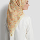 nagita square scarf in butter by buttonscarves back view