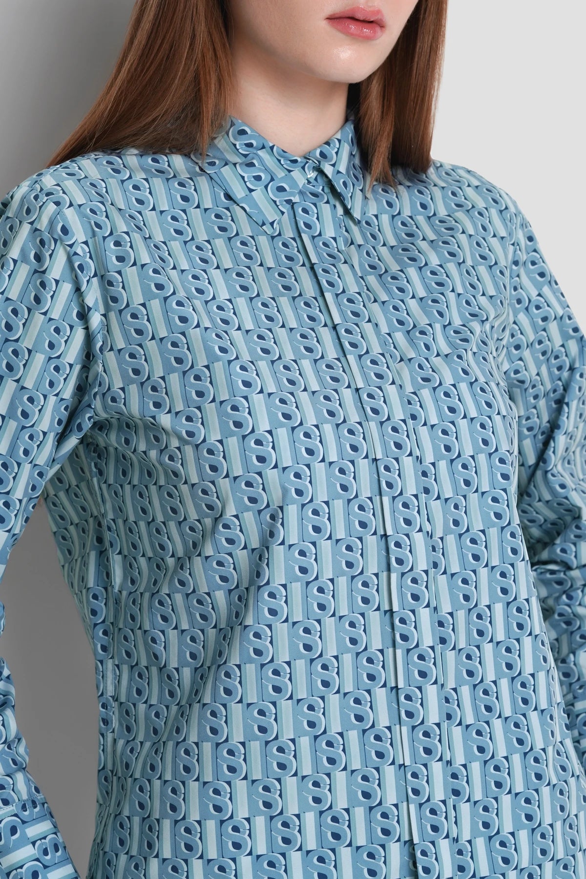 Nolla Monogram Shirt - Blue