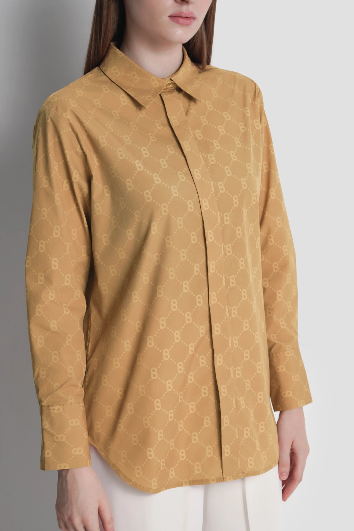 Nolla Monogram Shirt - Brown